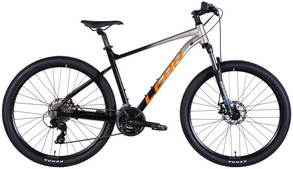 Велосипед AL 27,5" Leon XC 105 DD CS рама-19" срiблястий з чорним 2025, укр