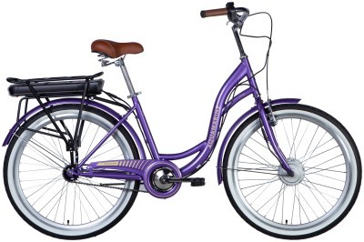 Велосипед с электроприводом 26" ST Dorozhnik eAQUAMARINE BH рама-17" 36B 12.5А*ч 350Вт фиолетовый YS 770 2025