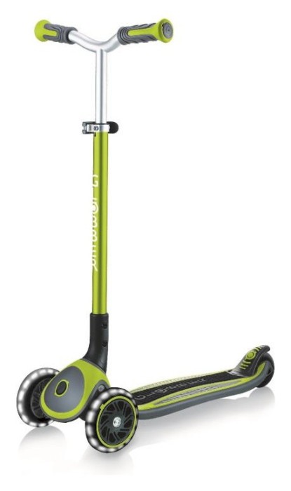 Самокат GLOBBER серії MASTER LIGHTS зелений, колеса з підсвіткою, 50кг, 4+, укр, укр