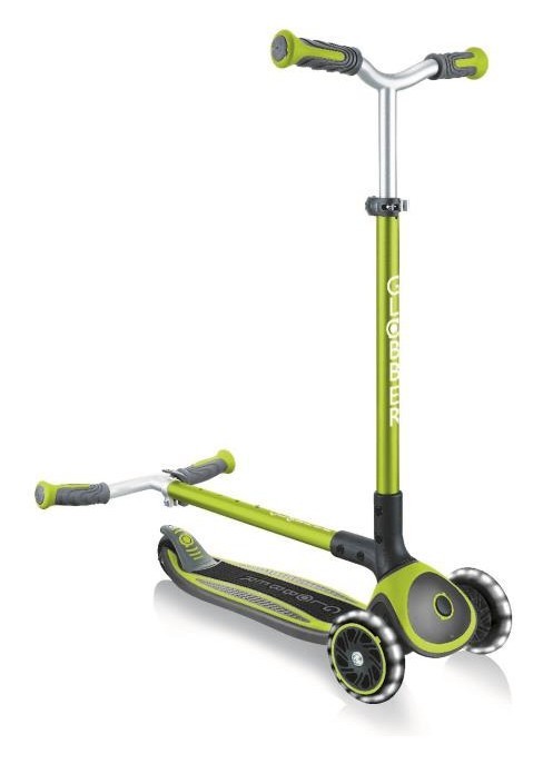 Самокат GLOBBER серії MASTER LIGHTS зелений, колеса з підсвіткою, 50кг, 4+