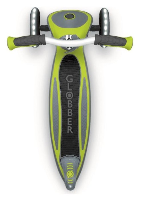 Самокат GLOBBER серії MASTER LIGHTS зелений, колеса з підсвіткою, 50кг, 4+, укр, укр