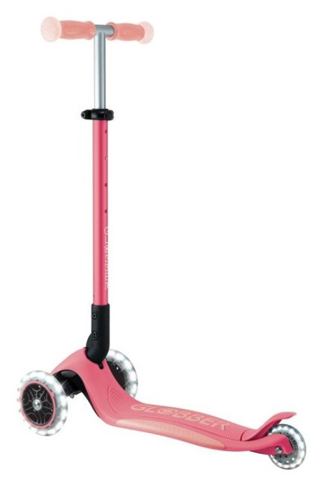 Самокат GLOBBER серії ELITE рожевий, світиться в темряві, колеса з підсвіткою, до 50кг, 3+, укр, укр