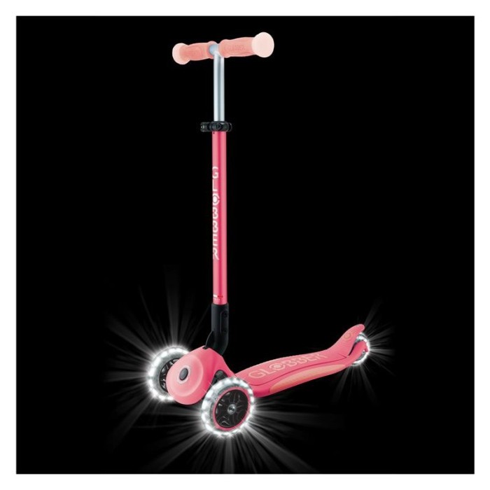 Самокат GLOBBER серії ELITE рожевий, світиться в темряві, колеса з підсвіткою, до 50кг, 3+