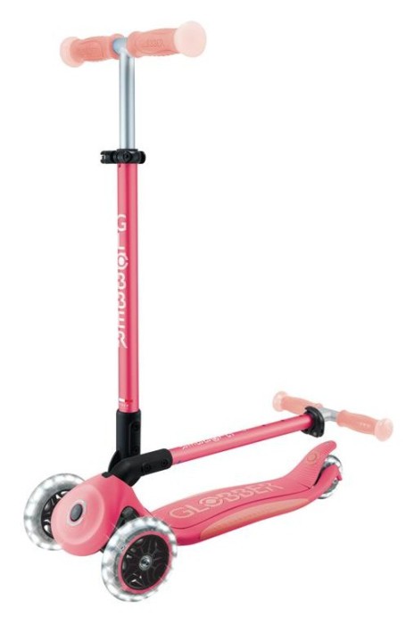Самокат GLOBBER серії ELITE рожевий, світиться в темряві, колеса з підсвіткою, до 50кг, 3+
