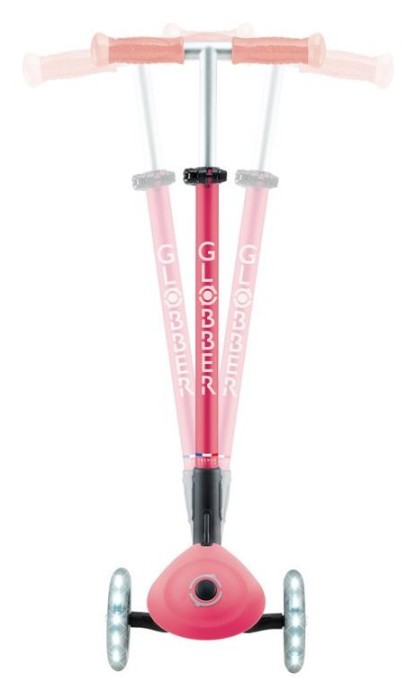 Самокат GLOBBER серії ELITE рожевий, світиться в темряві, колеса з підсвіткою, до 50кг, 3+, укр, укр