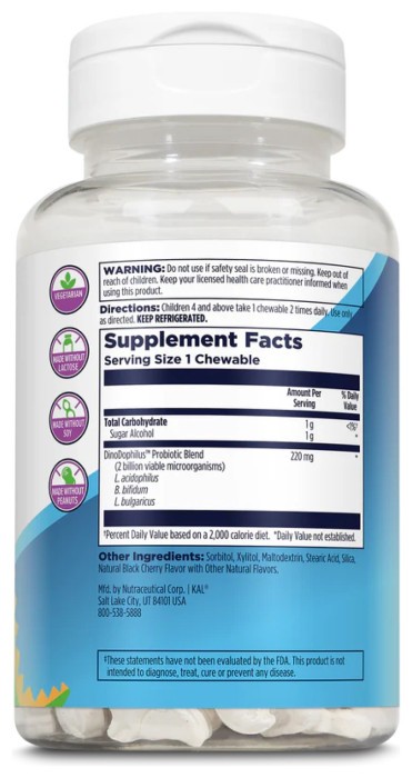 Dino-Dophilus™ Kids Probiotic - 60 chewables Black Cherry