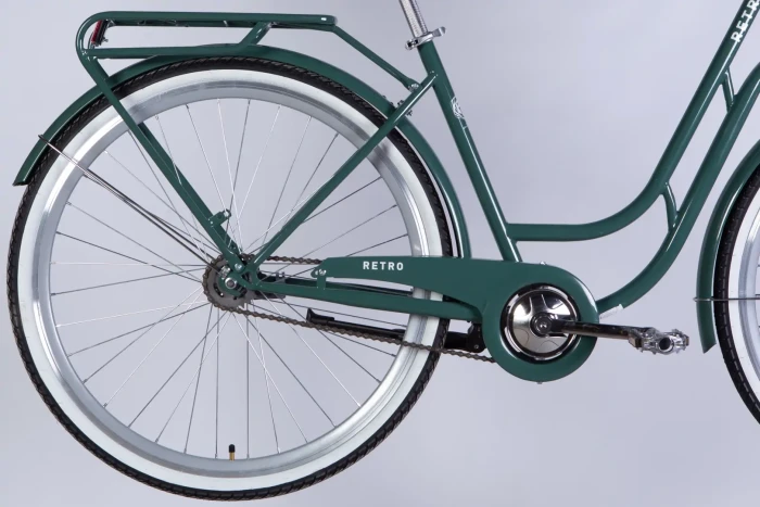 Велосипед уцененный ST 28" Dorozhnik RETRO Velosteel рама-19" зелено-серый 2026