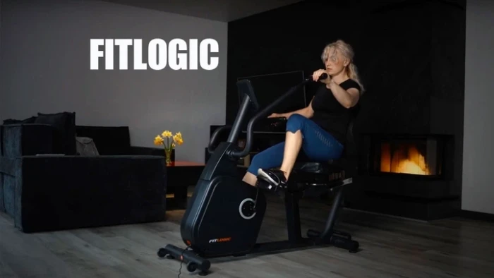 Горизонтальний велотренажер FitLogic B1902R, укр, укр