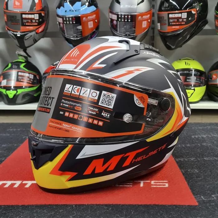 Мотошолом MT KRE+ Carbon Acosta A37 Matt Blue M