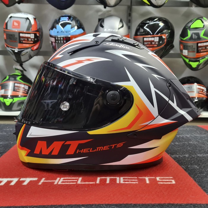 Мотошолом MT KRE+ Carbon Acosta A37 Matt Blue M