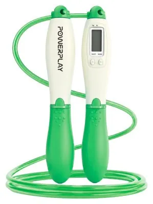 Скакалка з лічильником PowerPlay 4216 Jump Rope Зелена 2.8 см.