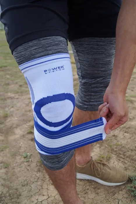 Наколінник Power System PS-6008 Knee Support Pro Blue/White (1шт.) S/M