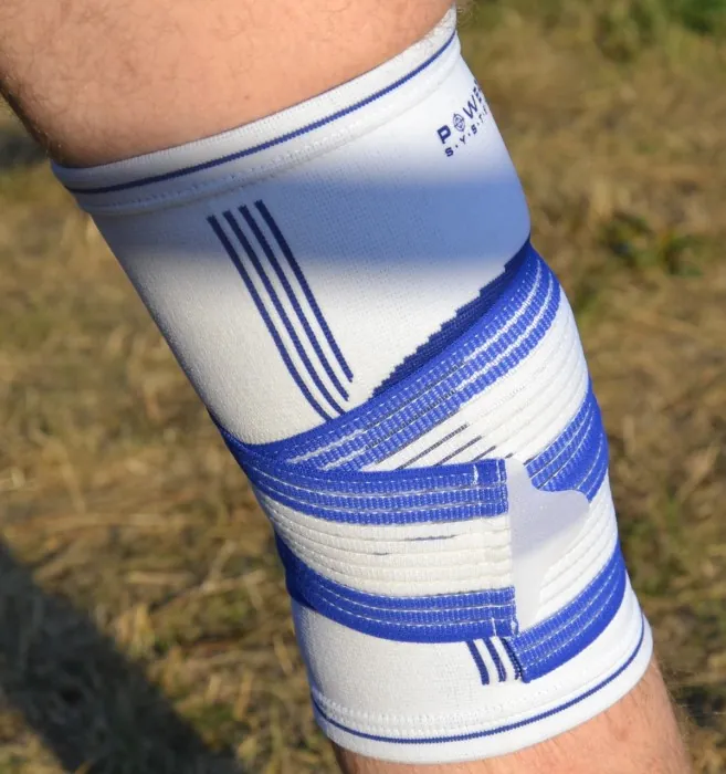 Наколінник Power System PS-6008 Knee Support Pro Blue/White (1шт.) S/M