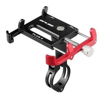 Держатель для смартфона 3,5-6,2" AL с вращающимся креплением на руль GUB PLUS 6 черный с красным