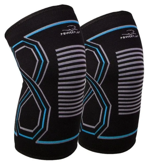 Наколінники спортивні PowerPlay PP-4099 Knee Support Чорно/Сині S/M (пара)