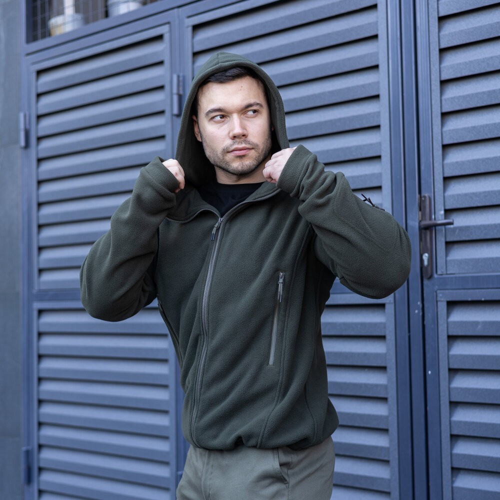 Чоловіча толстовка флісова на блискавці Pobedov Explorer хакі