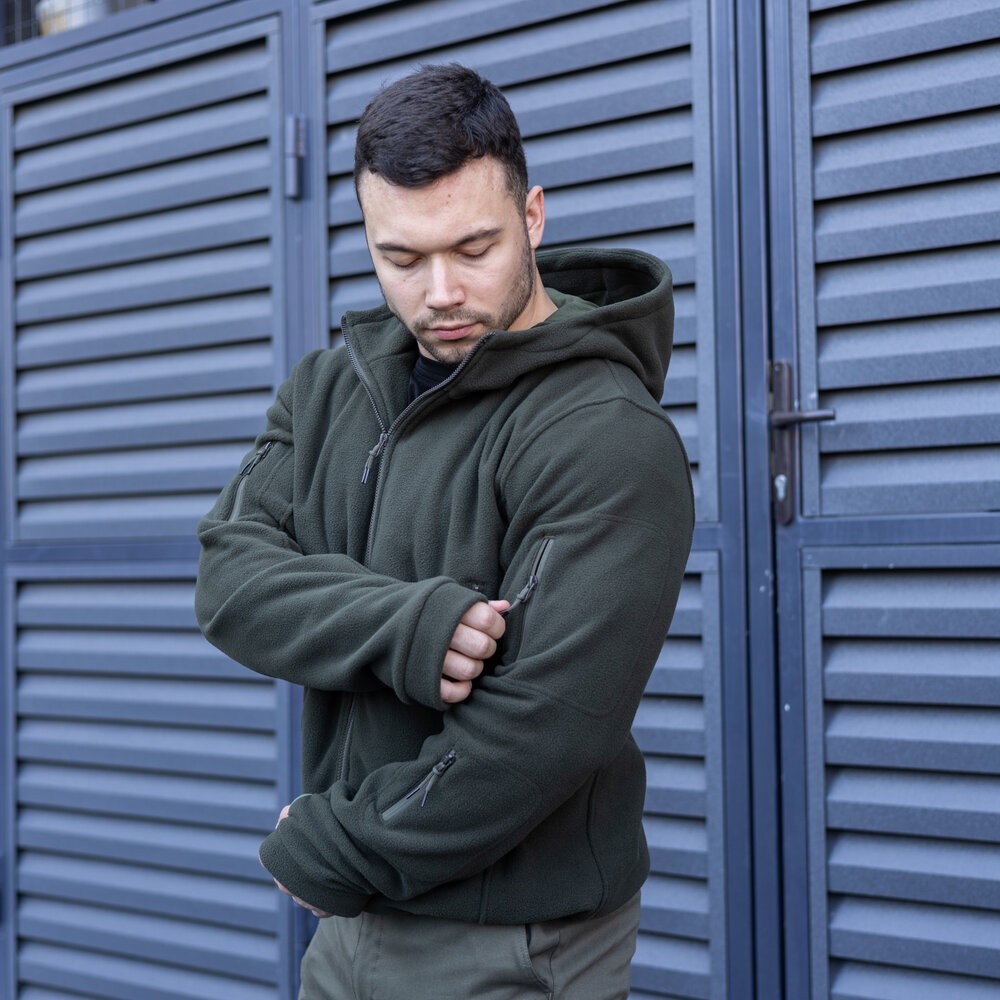 Чоловіча толстовка флісова на блискавці Pobedov Explorer хакі