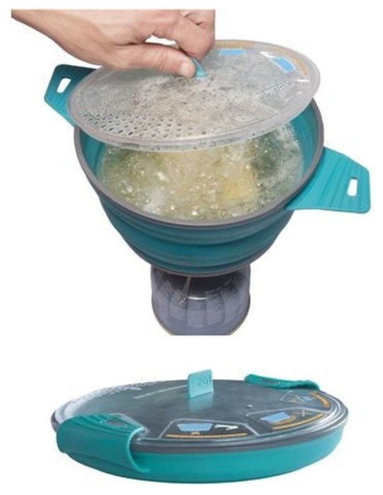 Кастрюля складная с алюминиевым дном X-Pot Grey, 2800 мл от Sea to Summit