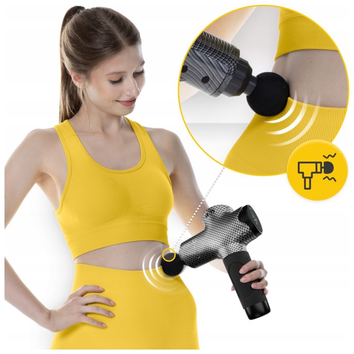 Ручний перкусійний масажер 4FIZJO Massage Gun Evo 30 Вт масажний пістолет (P-5907739319920)