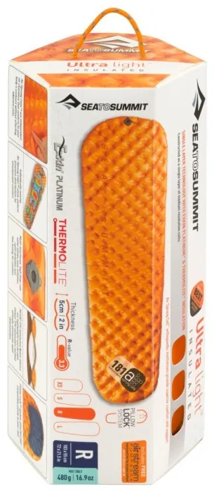 Надувний килимок UltraLight Insulated Mat 2020, 183х55х5см, Orange від Sea to Summit