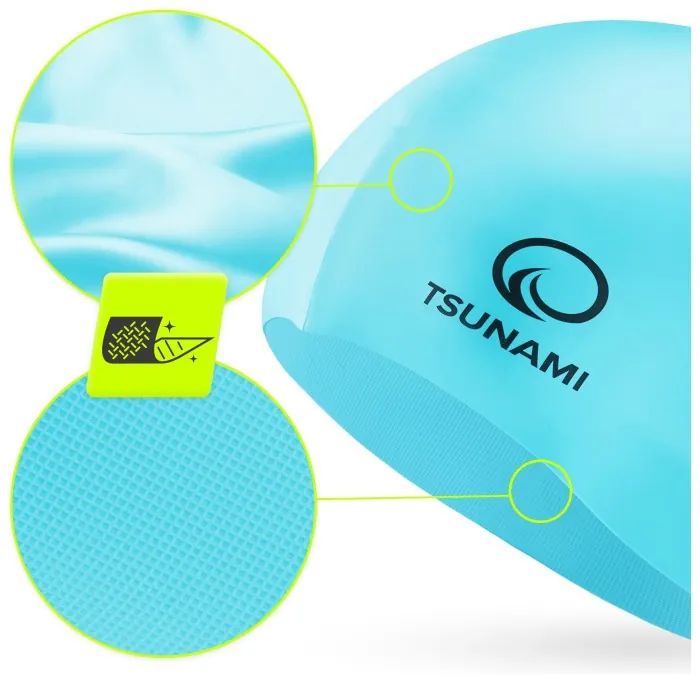 Шапочка для плавання TSUNAMI Kids дитяча Sky Blue (P-5905973401807)