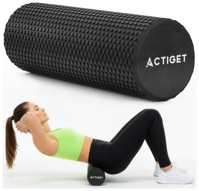 Масажний ролик Actiget PEVA 45 x 15 см (валик, роллер) ACT0102 Black