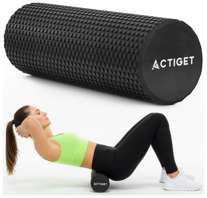 Масажний ролик Actiget PEVA 45 x 15 см (валик, роллер) ACT0102 Black