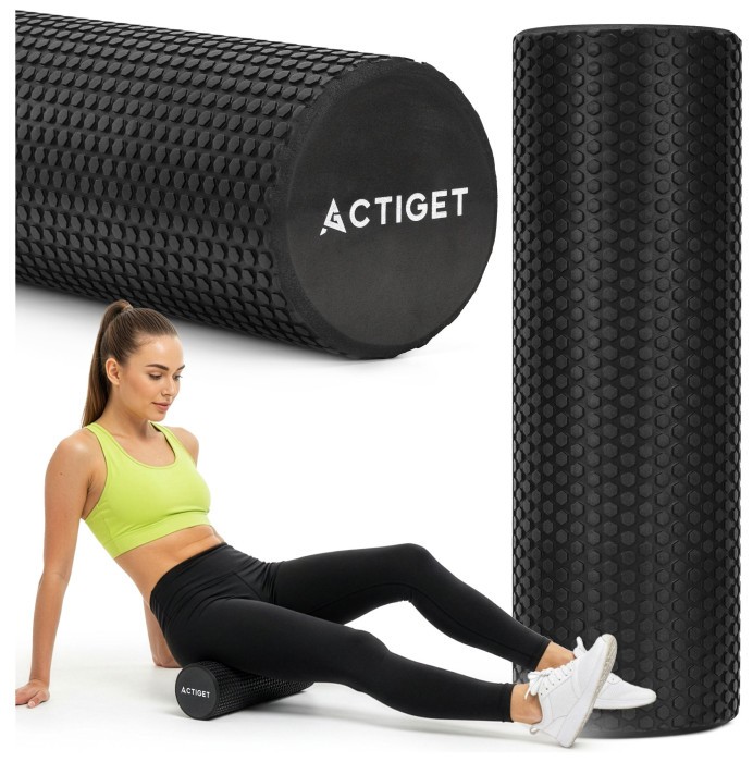 Масажний ролик Actiget PEVA 45 x 15 см (валик, роллер) ACT0102 Black