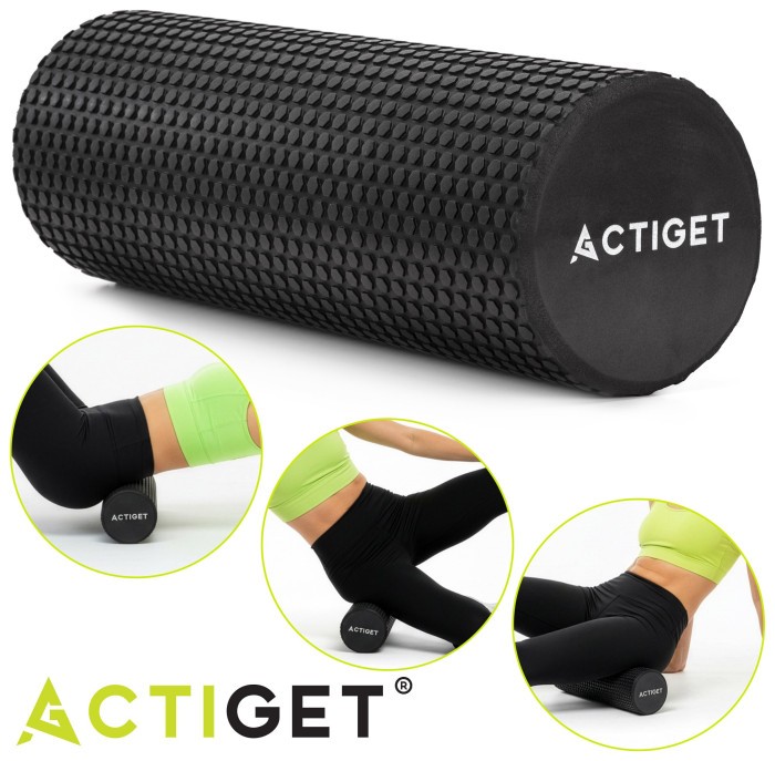 Масажний ролик Actiget PEVA 45 x 15 см (валик, роллер) ACT0102 Black