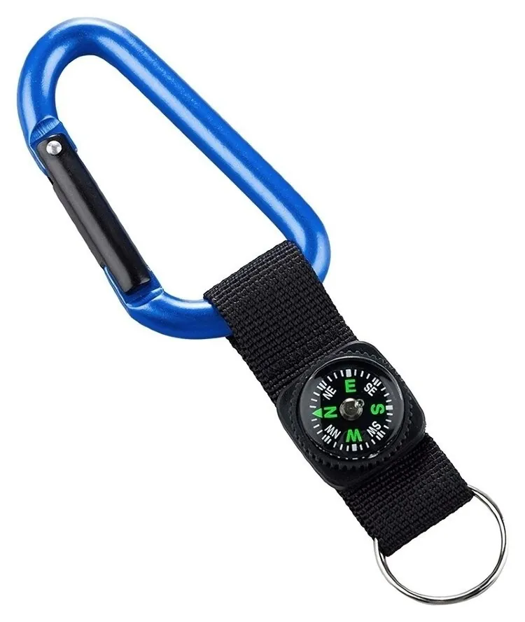 Munkees 3228 карабін 8 мм з strap, compass, keyring dark blue (3228-DB)