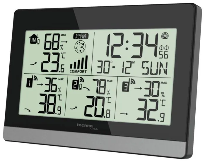 Термогігрометр Technoline WS7065 Black/Silver (WS7065)