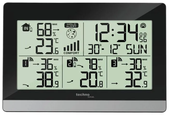 Термогігрометр Technoline WS7065 Black/Silver (WS7065)
