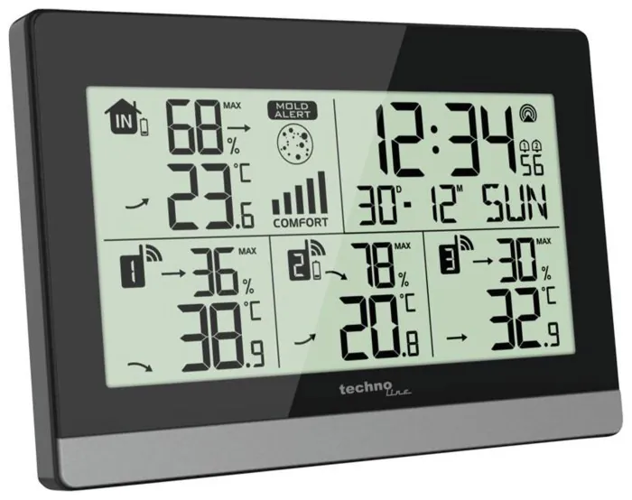 Термогігрометр Technoline WS7065 Black/Silver (WS7065)