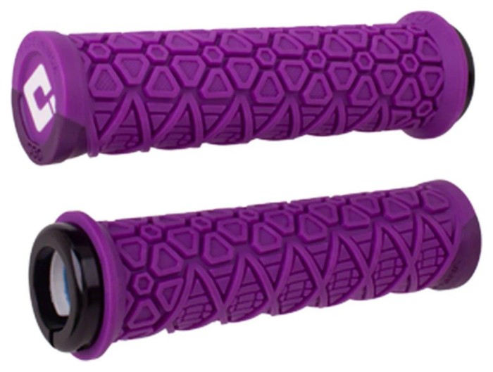 Гріпси ODI Vanquish, v2.1 Lock-On ,MTB , Closed End Purple/Met Purp w/Blk, укр, укр