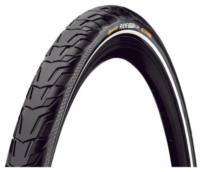 Покришка Continental Ride City, 28 " | 700 x 32C | 28 x 1 1/4 x 1 3/4, Чорна, не складна, світловідбиваюча