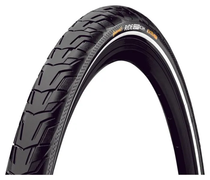 Покришка Continental Ride City, 28 " | 700 x 32C | 28 x 1 1/4 x 1 3/4, Чорна, не складна, світловідбиваюча