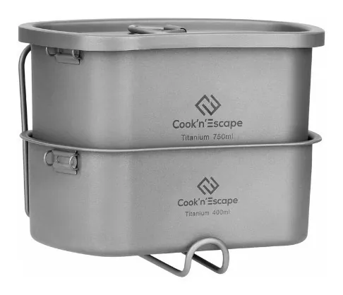 Набір туристичного посуду Cook “n” Escape Titanium Canteen Mesh Kit CA2117 grey