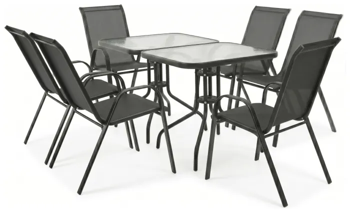 Комплект садовой мебели LEOBRO Comfort Plus 6 кресел + 2 прямоугольных столика (LB-1053-2)