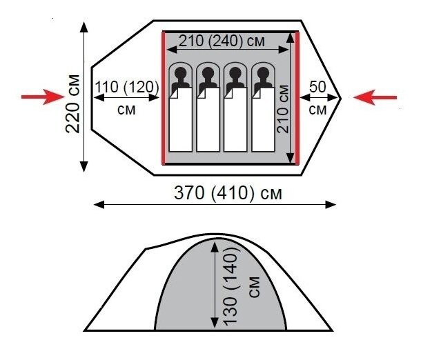 Намет Tramp Lair 4 v2, укр, укр