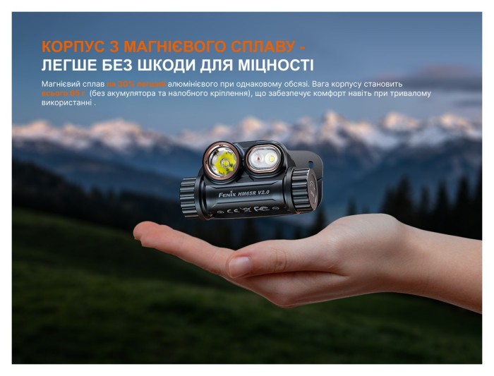 Ліхтар налобний Fenix HM65R V2.0
