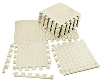 Татамі мат EasyFit 8 шт (30х30х1 см) хвіст ластівки білий