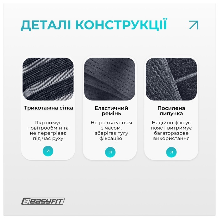 Пояс для спины EasyFit с 4 ребрами жесткости (S)