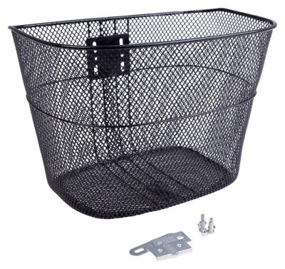 Корзина Сталь под болт и на рулевую колонку 24" 330*240*260 мм без стойки черный