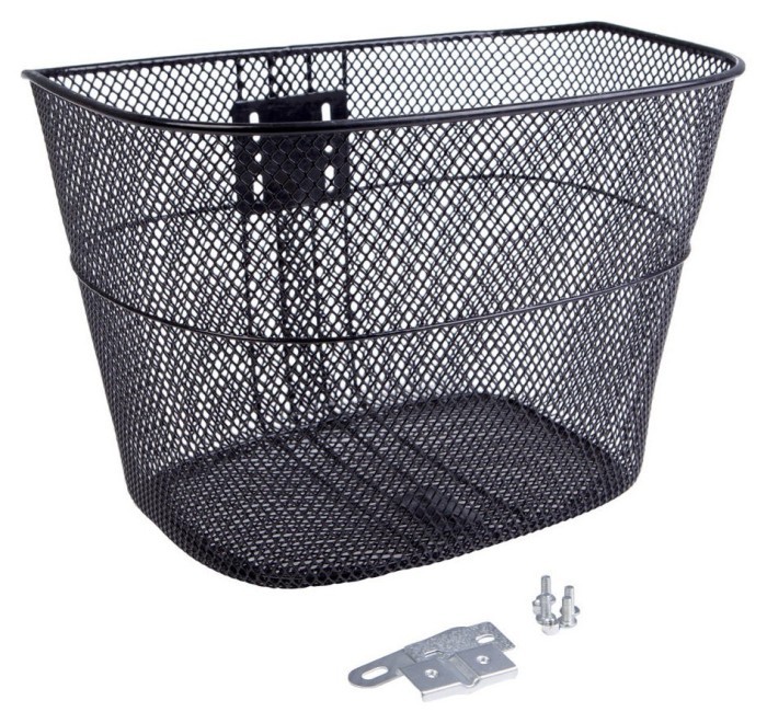 Корзина Сталь под болт и на рулевую колонку 24" 330*240*260 мм без стойки черный
