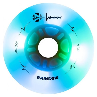 Колеса для роликів, що світяться FR Luminous Rainbow 100mm/85A 6-pack
