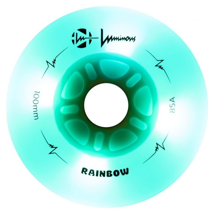 Колеса для роликів, що світяться FR Luminous Rainbow 100mm/85A 6-pack