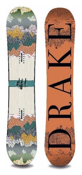 Сноуборд Drake DFL 145 Brown/multicolor (76281009), укр