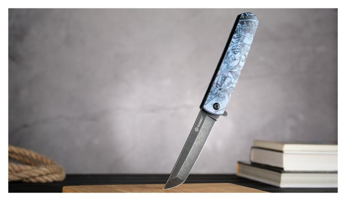 Ніж складаний Ganzo G626-GS сiрий самурай, укр, укр