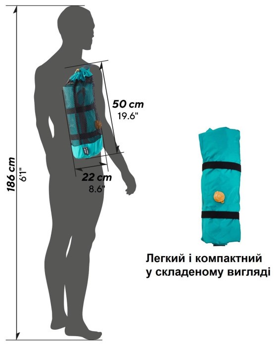 Матрац надувний Uquip Betty Double Petrol/Grey (243108)