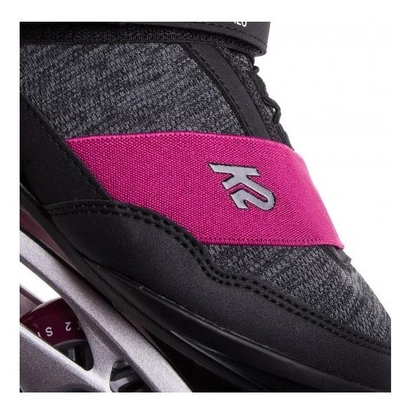 Роликові коньки для дорослих K2 ALEXIS 80 ALU W 35 (5.0US) 220мм Black/dark grey/pink (30E0270.1.1), укр, укр